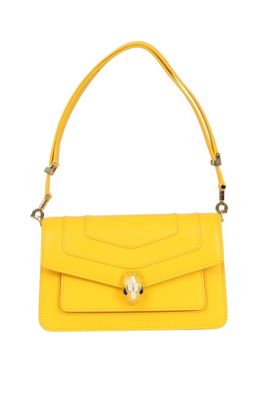 BVLGARI YELLOW SERPENTI FOREVER EAST-WEST SHOULDER BAG
