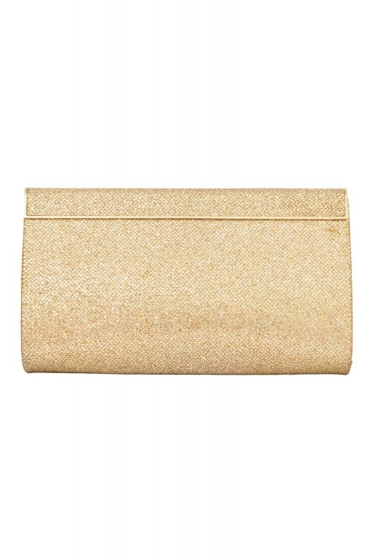JIMMY CHOO CAYLA GLITTER GOLD CLUTCH BAG 