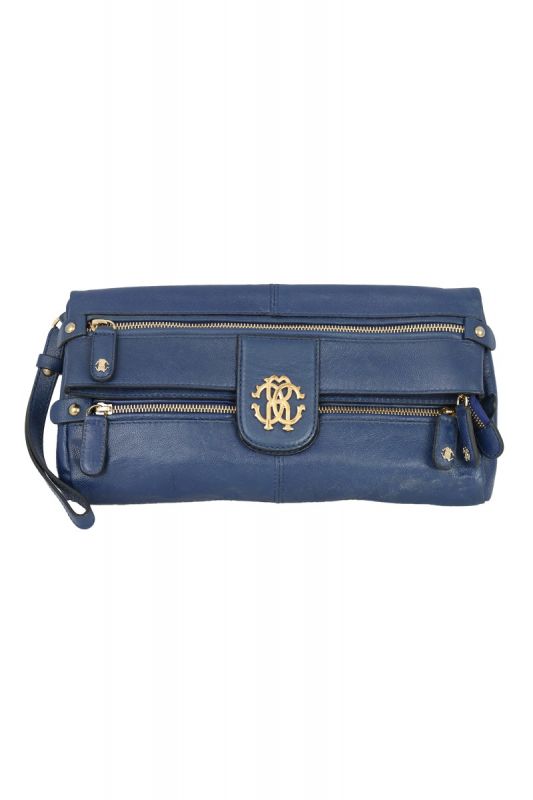 ROBERTO CAVALLI  DIVA  BLUE CLUTCH