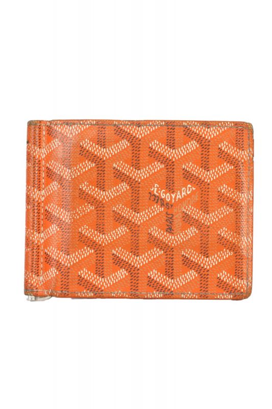 GOYARD ORANGE SAINT THOMAS BILL FOLD MONEY CLIP