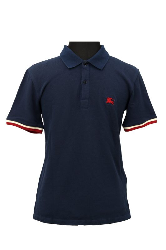 BURBERRY SIZE-XS NAVY BLUE MEN’S POLO T SHIRT