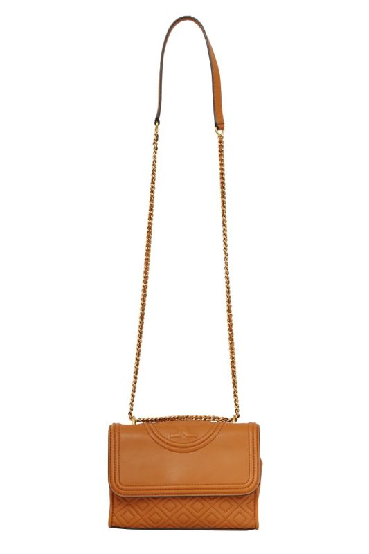 TORY BURCH LEATHER FLEMING CONVERTIBLE SHOULDER BAG 