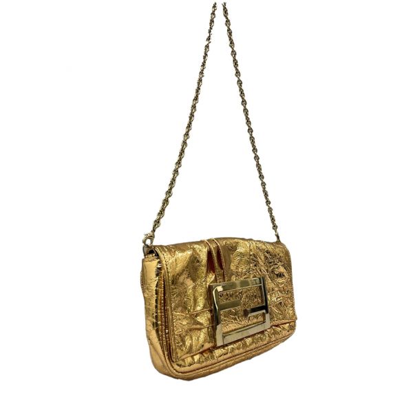 FENDI GOLD FOIL MIA EVENING BAG 