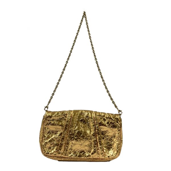 FENDI GOLD FOIL MIA EVENING BAG 