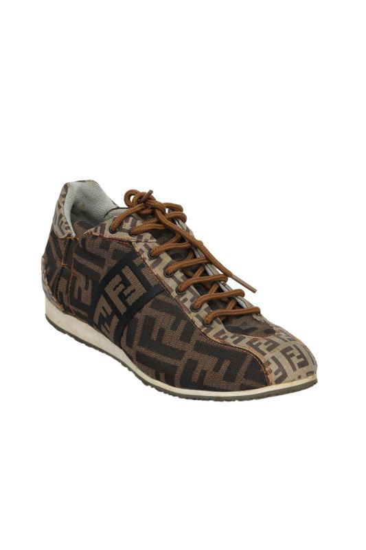 Fendi EU 38 Zucca Brown Sneakers