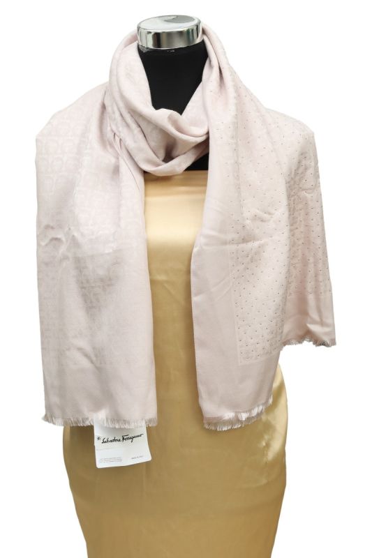 Salvatore Ferragamo Gancini Pink Stole