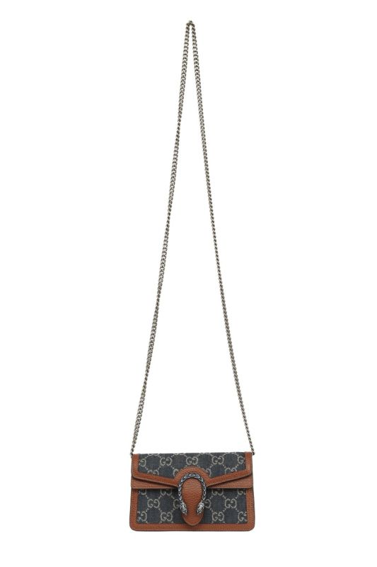 Gucci GG Super Mini Dionysus Denim Sling Bag