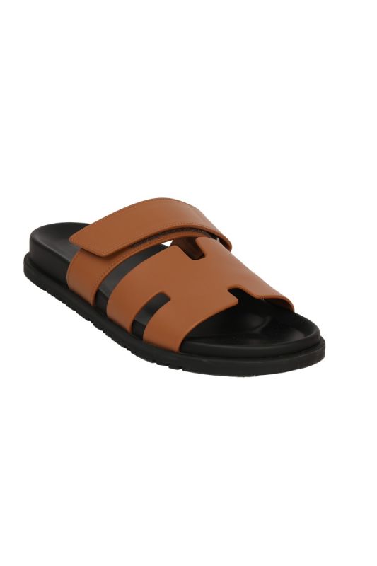 Hermes EU 40 Brown Chypre Sandals