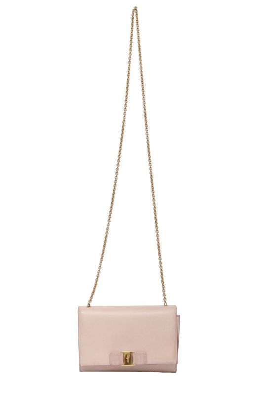 Salvatore Ferragamo Vara Bow Light Pink Sling Bag