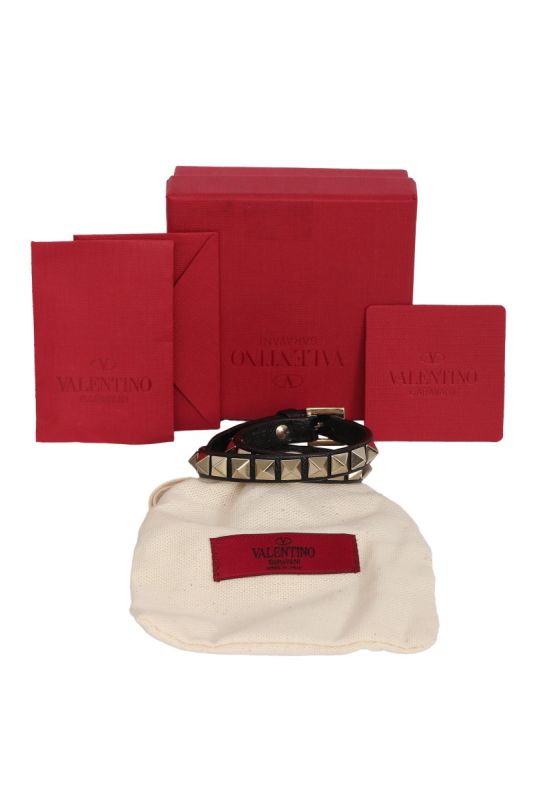 Valentino Garavani Studded Black Wrist Band