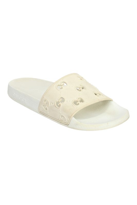 Gucci GG EU 37 Logo White Sliders