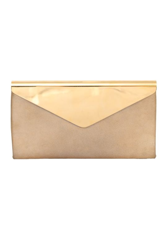 Jimmy Choo Golden Foldover Clutch