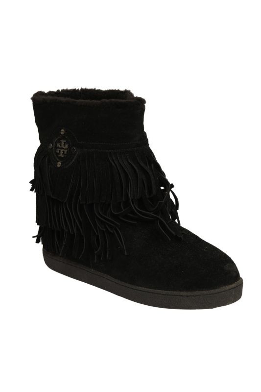 Tory Burch EU 39.5 Fringed Black Boots