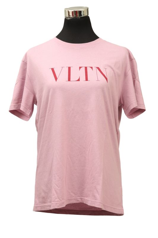 Valentino Garavani Size S Pink Logo T Shirt