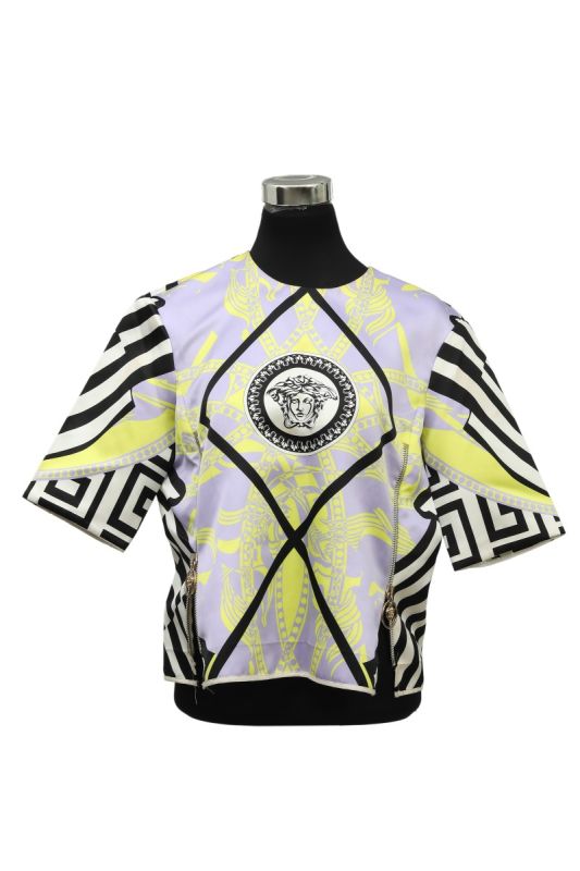 Versace Size S Medusa Head Geometric Patterned Shirt