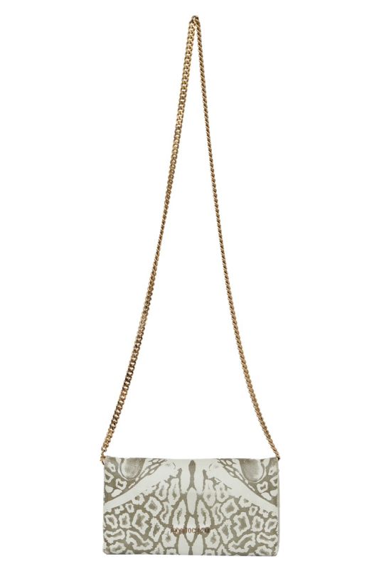 Roberto Cavalli Vintage Tiger Leather Chain Sling Bag