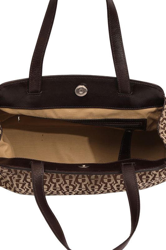 Aigner Brown Monogram Shoulder Bag