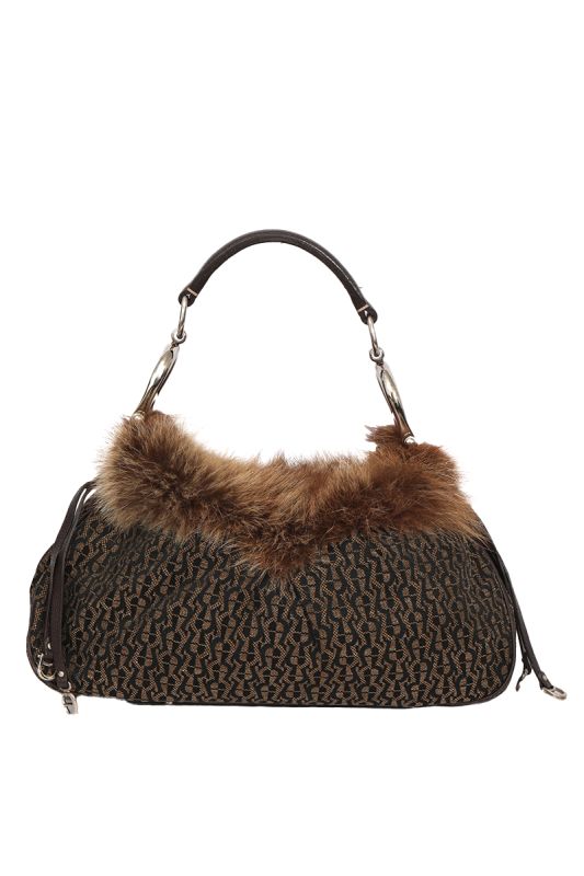 Aigner Fur Trimmed ShoulderBag