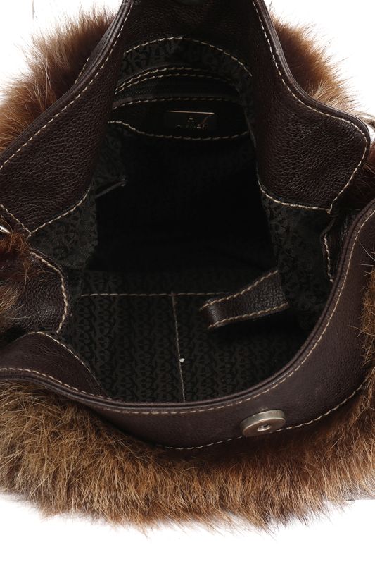 Aigner Fur Trimmed ShoulderBag