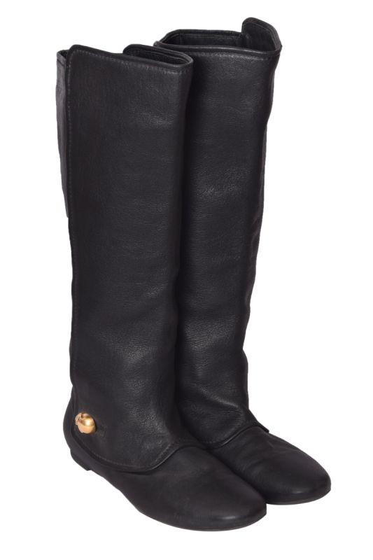 Alexander Mc Queen Knee Length Skull Riding Boots
