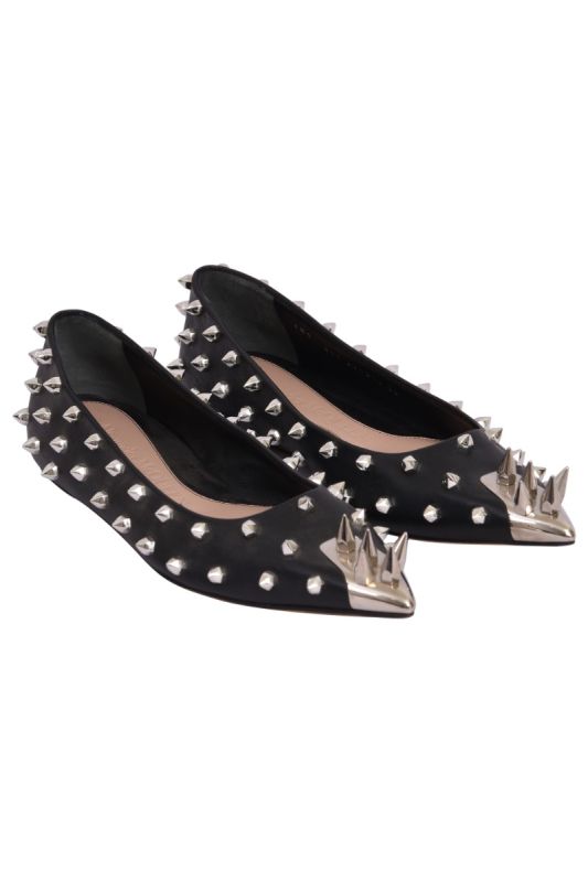 Alexander Mc Queen Punk Stud Ballerina Flats