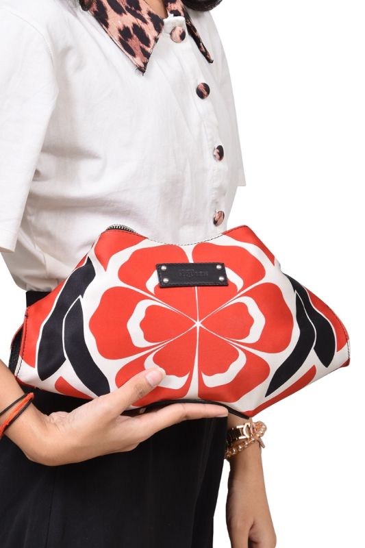 Alexander McQueen Manta Satin Clutch