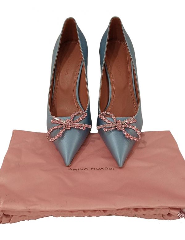 Amina Muaddi Rosie Pointy Pumps