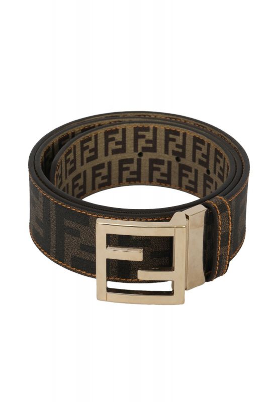 Fendi Monogram 38 Inches Canvas Reversible Belt