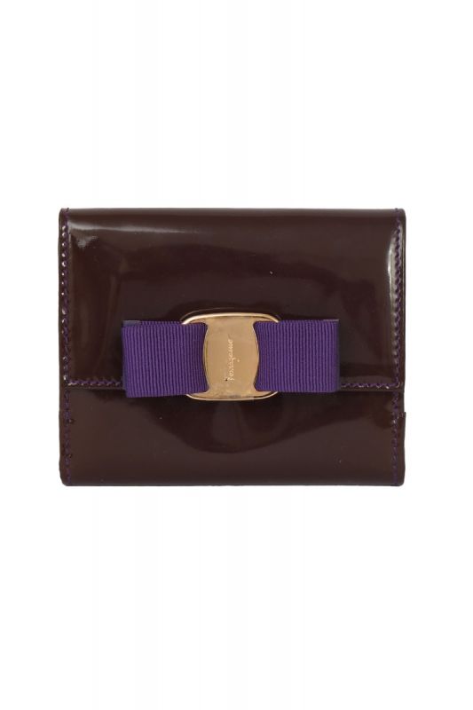 Salvatore Ferragamo Vara Bow Patent Leather Wallet