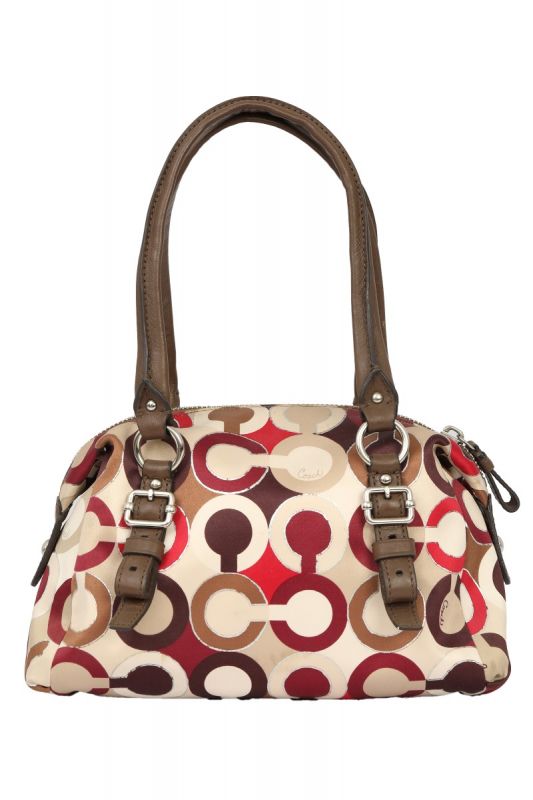 COACH SIGNATURE ART MONOGRAM SATIN BAG