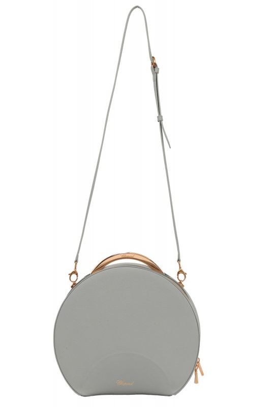 Chopard Icons Powder Blue Leather Round Bag 