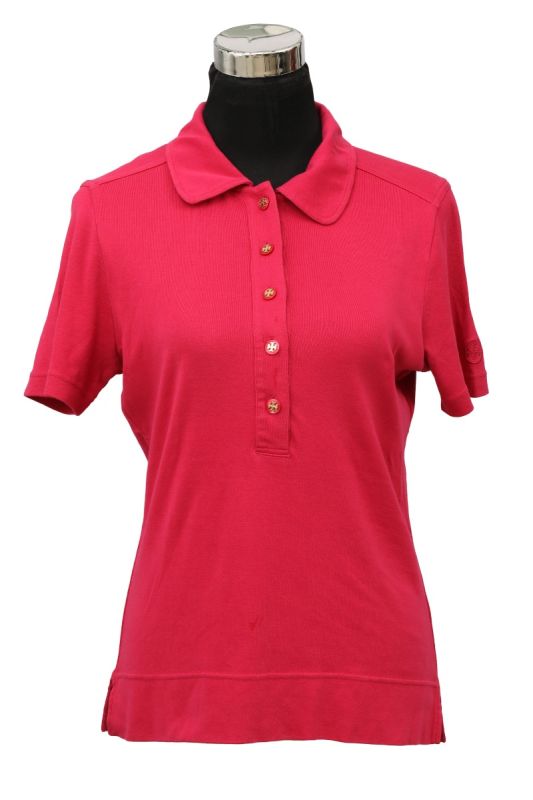 TORY BURCH SIZE M PINK POLO SHIRT 