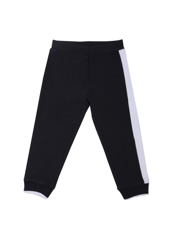 ARMANI JUNIOR BLACK & WHITE TRACK PANTS