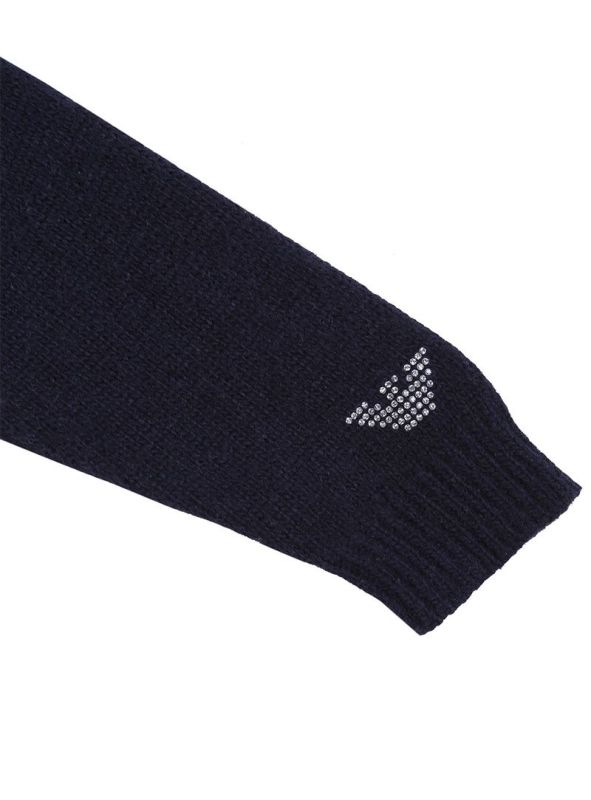 ARMANI JUNIOR NAVY BLUE CASHMERE SHRUG