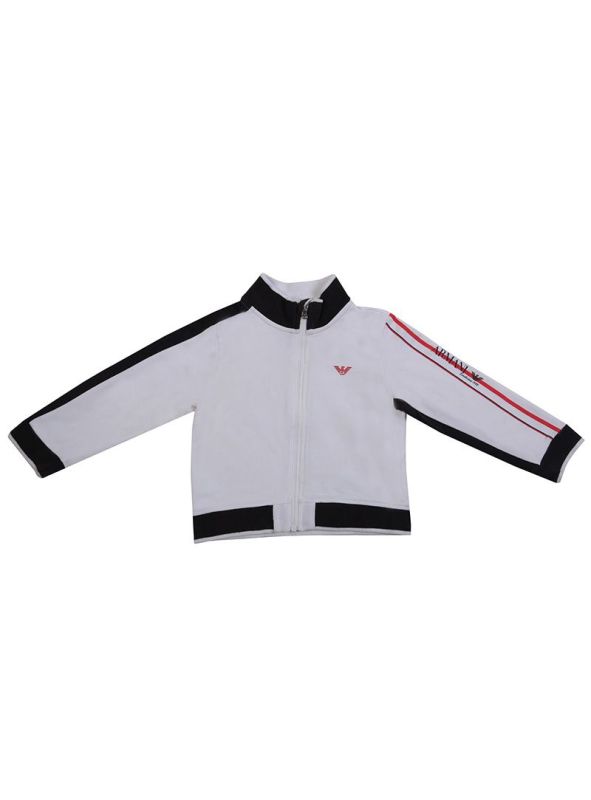 ARMANI JUNIOR WHITE & BLACK STRIPES JACKET