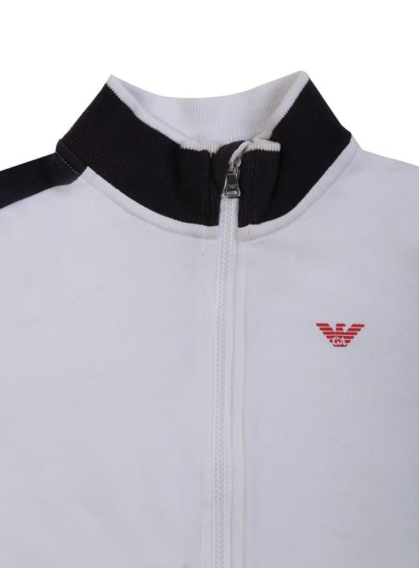 ARMANI JUNIOR WHITE & BLACK STRIPES JACKET
