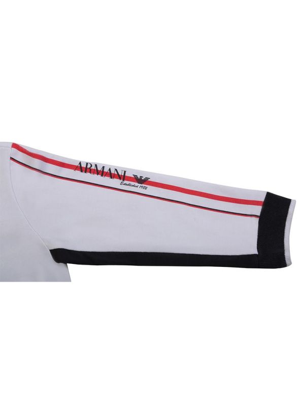 ARMANI JUNIOR WHITE & BLACK STRIPES JACKET