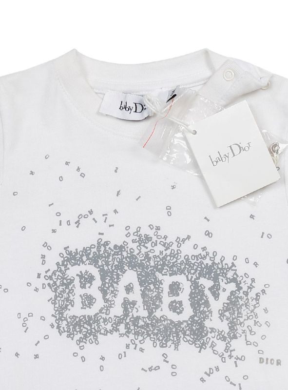 BABY DIOR WHITE CLASSIC MONOGRAM T SHIRT