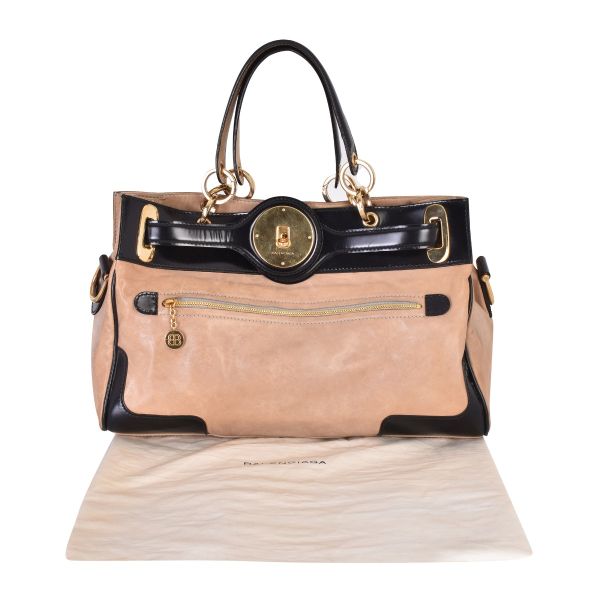 BALENCIAGA LUNA CAMEL SATCHEL BAG