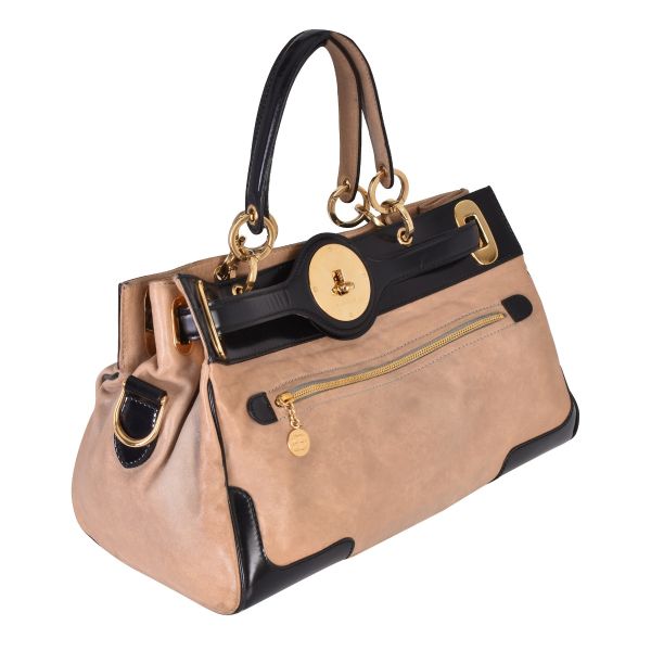 BALENCIAGA LUNA CAMEL SATCHEL BAG