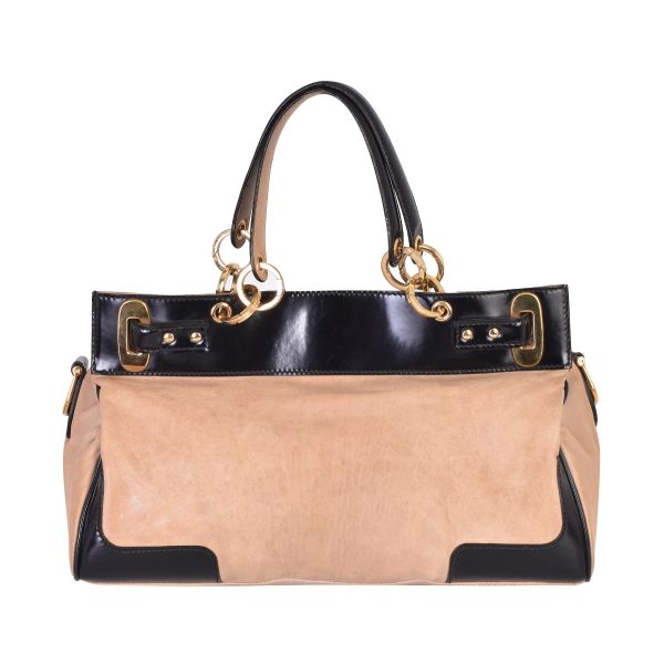 BALENCIAGA LUNA CAMEL SATCHEL BAG