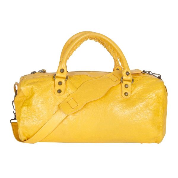 Balenciaga Papier Yellow Bowling Bag