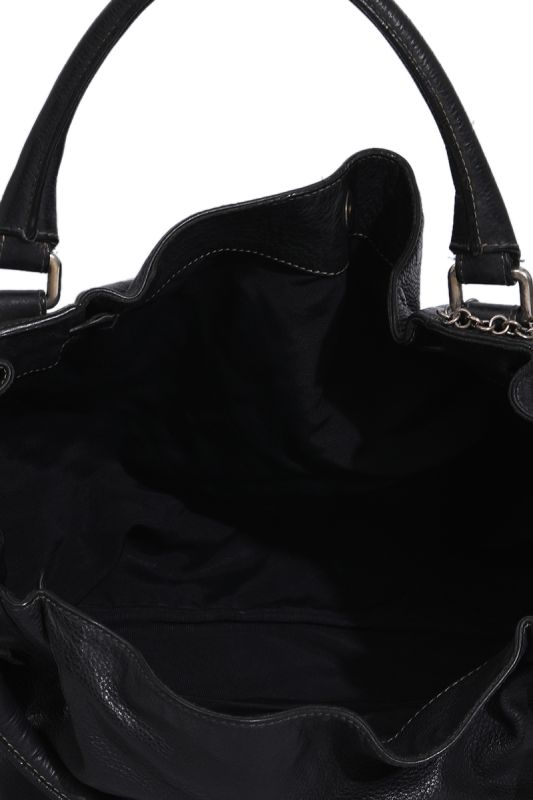 BALLY BLACK LEATHER HOBO BAG