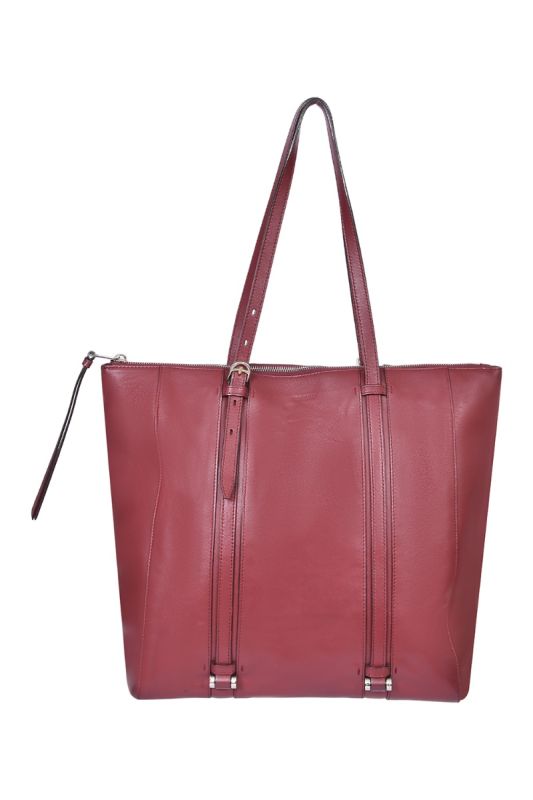 Bally Burgundy Leather Tote Bag