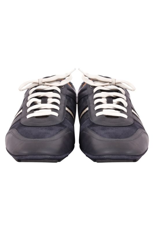 Bally Leather Suede Lace Up Sneakers