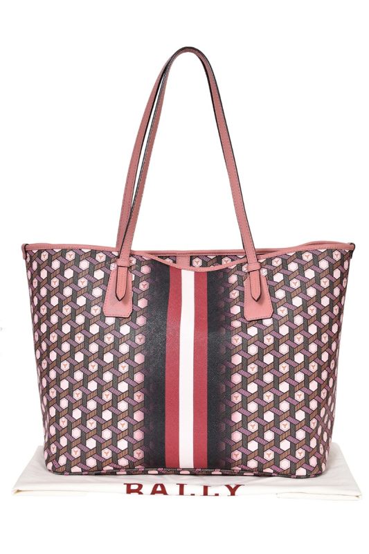 Bally Multicolor Coated Canvas and Leather Bernina Tote Bag