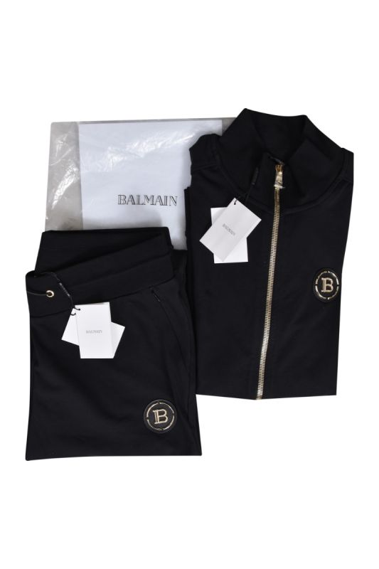 Balmain SIZE XL Black Zipper Tracksuit