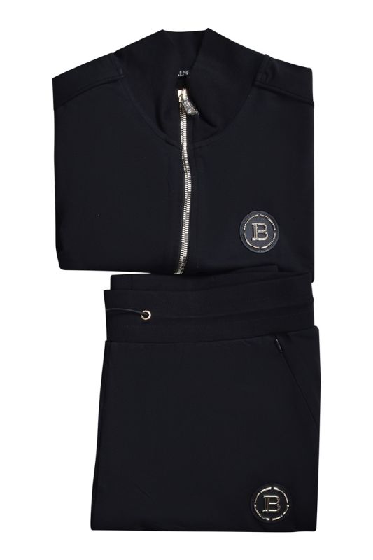 Balmain Black Zipper Tracksuit RT157-104