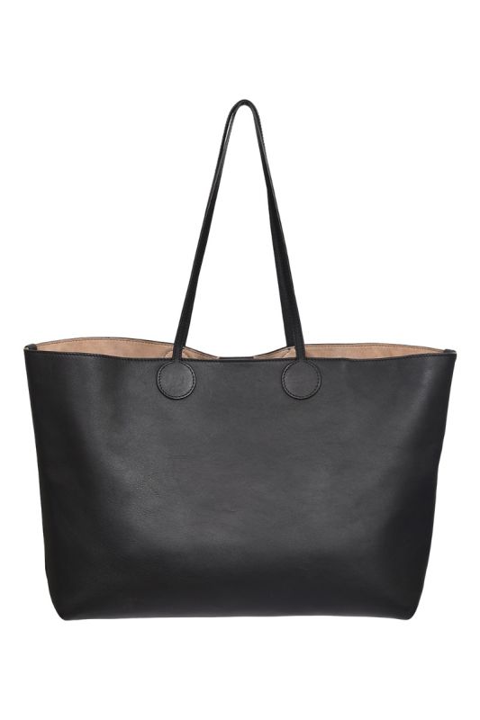 Balmain Calfskin Leather Shopping Tote Bag