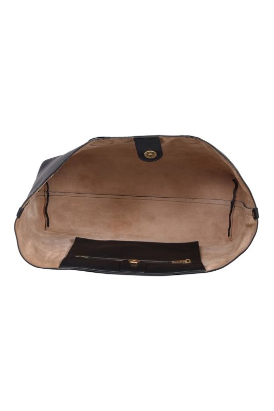Balmain Calfskin Leather Shopping Tote Bag